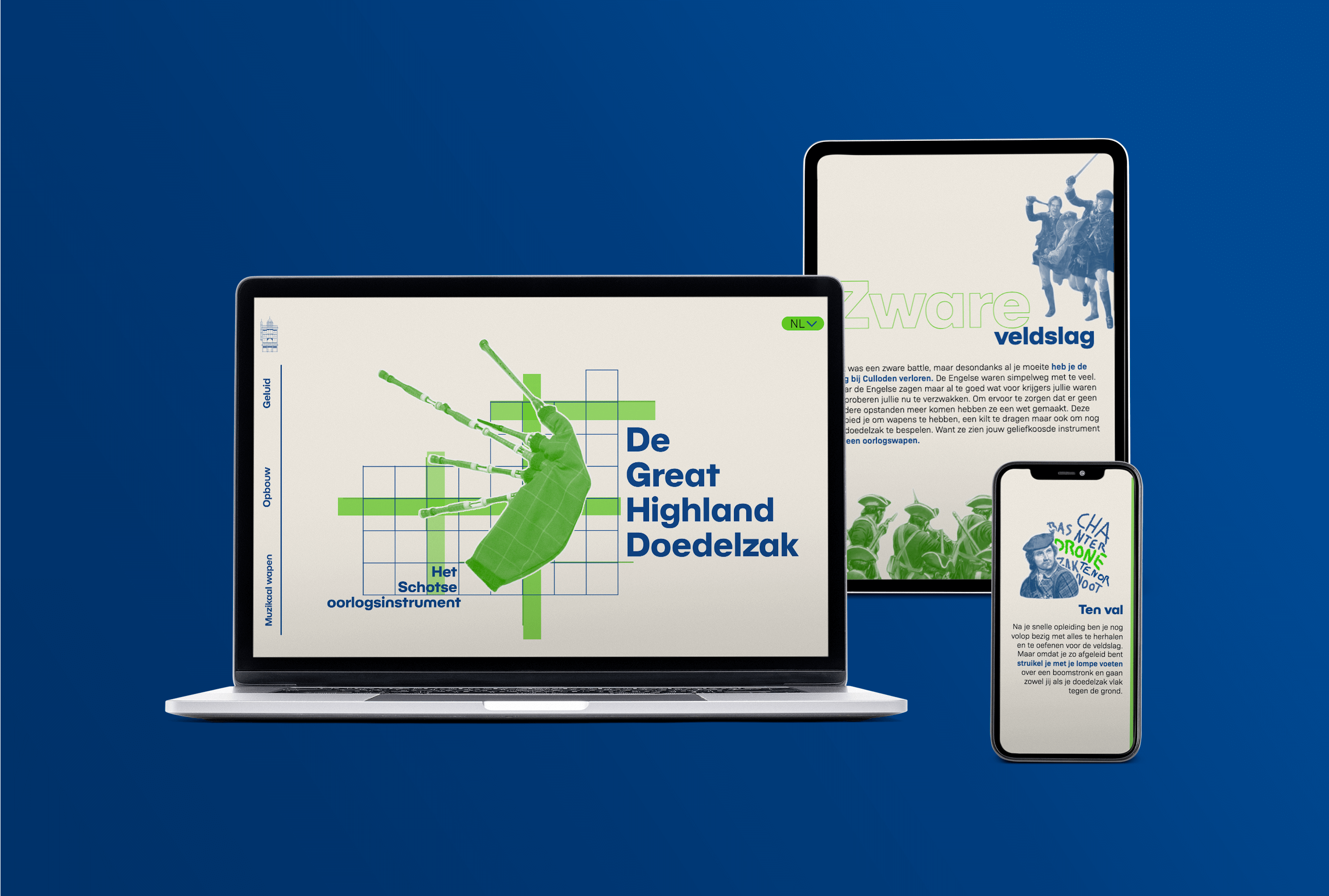 headerbeeld van website Great Highland doedelzak