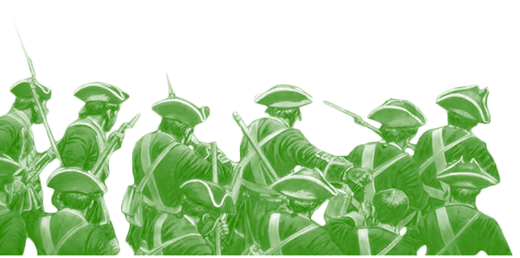 Engelse troepen die verdedigen